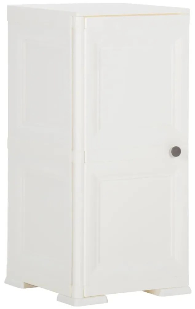 Πλαστικό Ντουλάπι Angora Λευκό 40 x 43 x 85,5εκ με Σχέδιο Ξύλου - Λευκό
