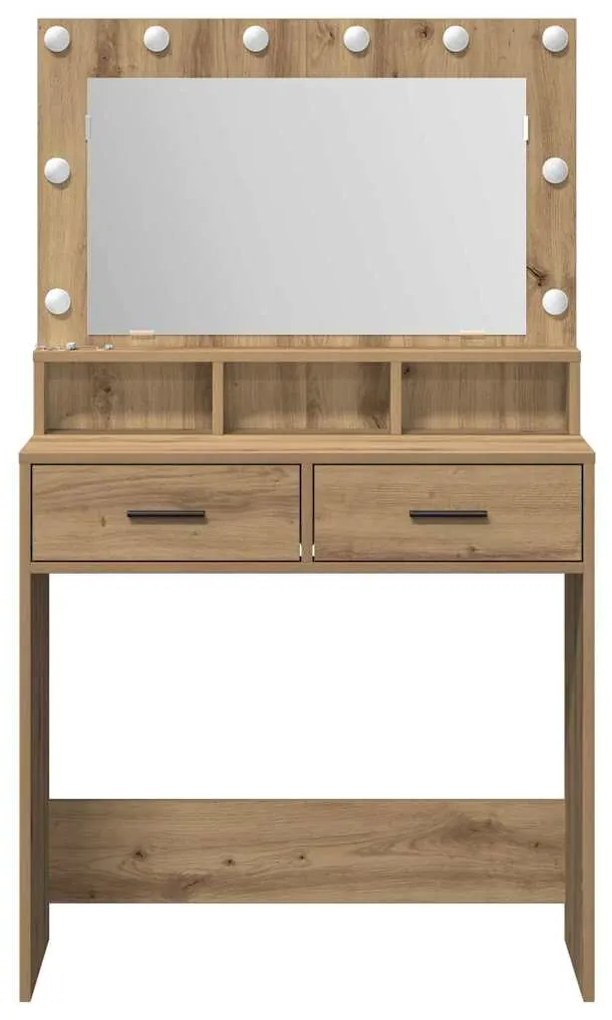 vidaXL Κομοδίνο artisan δρυς 79 x 41 x 135 cm Επεξεργασμένο ξύλο