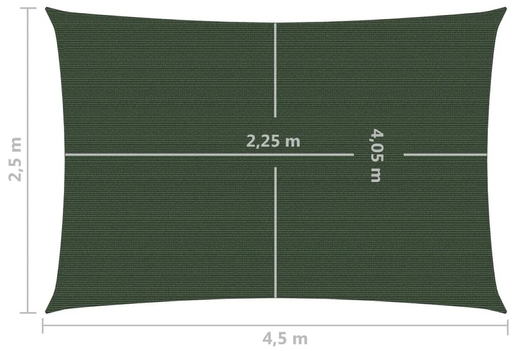 ΠΑΝΙ ΣΚΙΑΣΗΣ ΣΚΟΥΡΟ ΠΡΑΣΙΝΟ 2,5 X 4,5 Μ. ΑΠΟ HDPE 160 ΓΡ./Μ² 311455