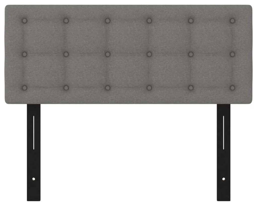 vidaXL Κεφαλάρι Κρεβατιού Σκούρο Γκρι 100x5x78/88 εκ. Ύφασμα