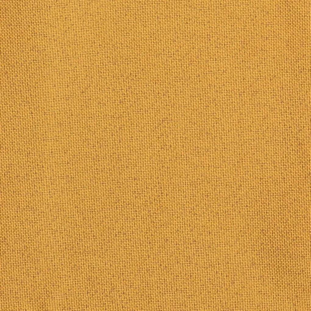 Κουρτίνες Συσκότ. με Τρουκς/Όψη Λινού 2 τεμ Κίτρινες 140x245 εκ - Κίτρινο