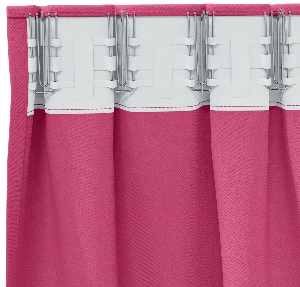 vidaXL Κουρτίνες 2 pcs Φωτεινό Ροζ 225 x 140 εκ. Πολυεστέρας