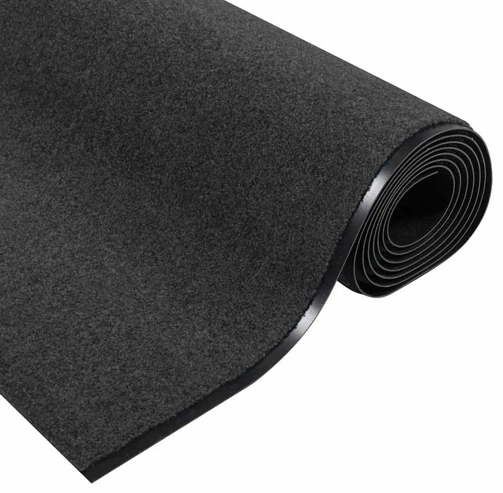 vidaXL Χαλάκι Εξώπορτας Ανθρακί και Μαύρο 120 x 350 εκ