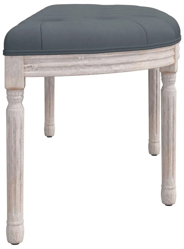 vidaXL Πάγκος Σκούρο Γκρι 110,5x45x49 εκ. Βελούδινος