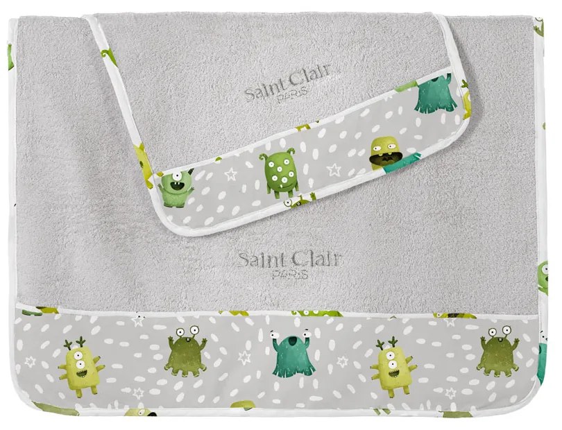 Βρεφικές Πετσέτες (Σετ 2τμχ) Saint Clair Monsters Lime