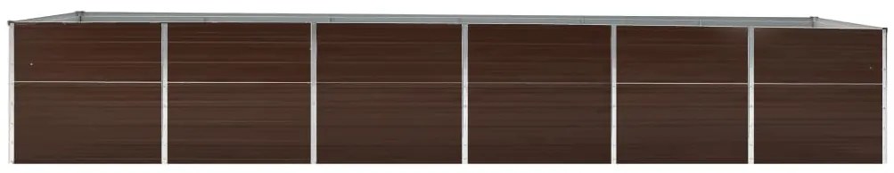 vidaXL Ζαρντινιέρα Υπερυψωμένη Καφέ 480x80x77 εκ. Γαλβαν. Χάλυβας