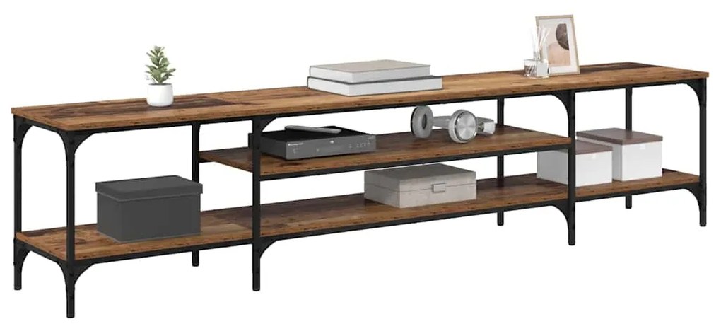 vidaXL Ντουλάπι TV Παλιό Ξύλο 201 x 35 x 45 εκ.