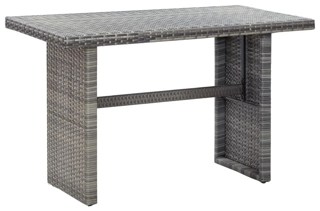 vidaXL Τραπέζι Κήπου Ανθρακί 110 x 60 x 67 εκ. από Συνθετικό Ρατάν