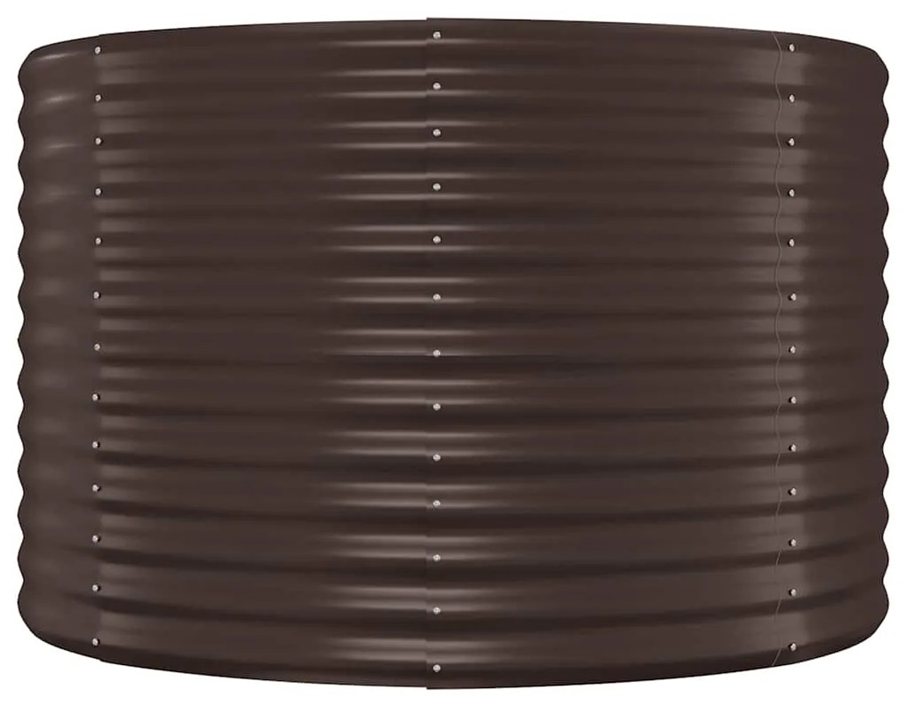 vidaXL Ζαρντινιέρα Καφέ 100x100x68 εκ. Γαλβανισμένος χάλυβας