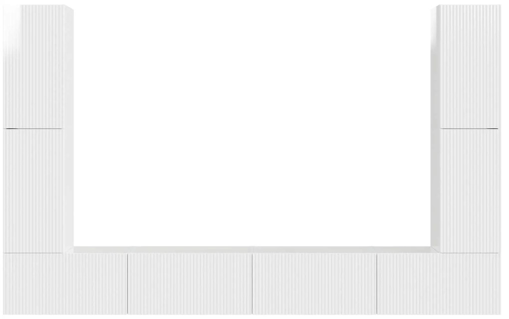 vidaXL 4 pcs Υψηλής γυαλάδας λευκό