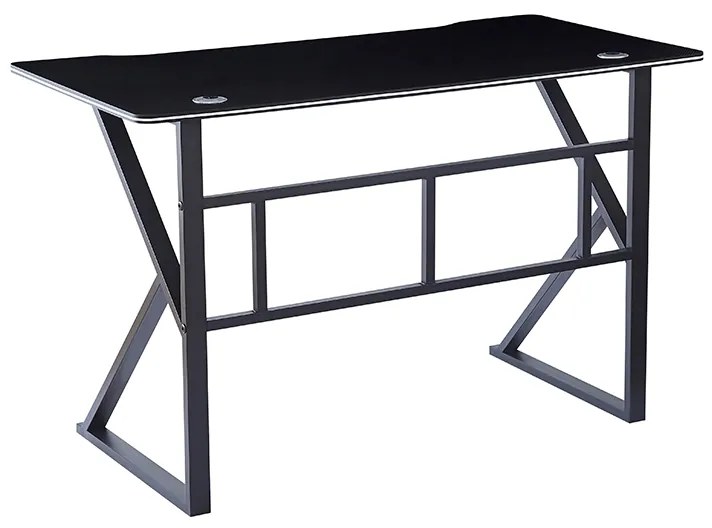 ΓΡΑΦΕΙΟ 120X60X75εκ.ΜΑΥΡΟ MDF/ΜΑΥΡΟ ΜΕΤΑΛΛΙΚΟ