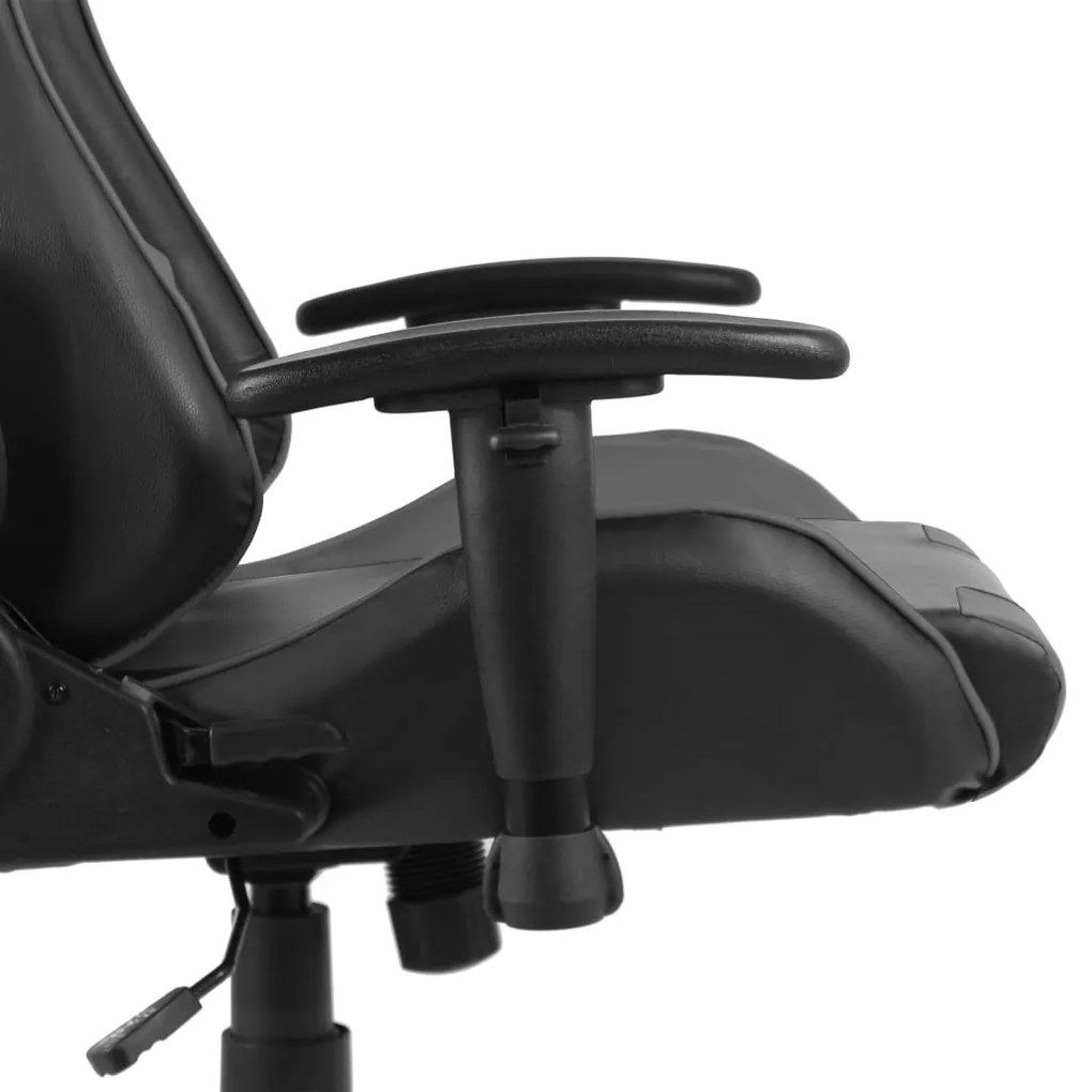 vidaXL Καρέκλα Gaming Περιστρεφόμενη Γκρι PVC