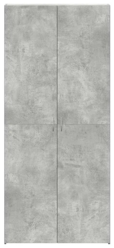 vidaXL Ντουλάπα Παπουτσιών Γκρι 80 x 35.5 x 180 εκ Επεξεργασμένο ξύλο