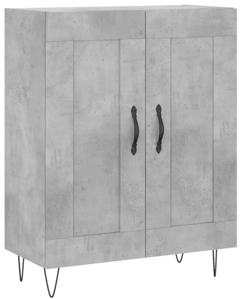 vidaXL Ντουλάπι Γκρι Σκυροδέματος 69,5x34x90 εκ. Επεξεργασμένο Ξύλο