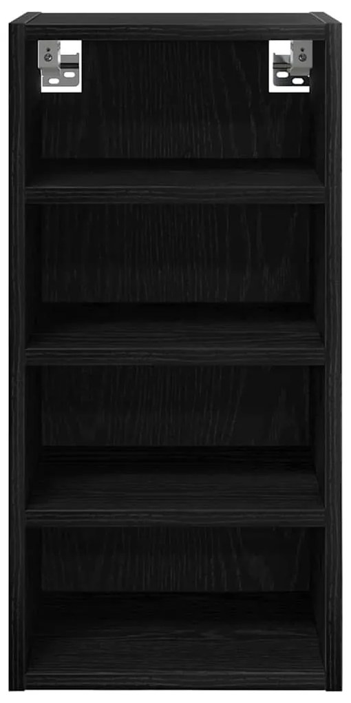 vidaXL Κρεμαστό ντουλάπι με ράφι Μαύρη δρυς 30 x 29,5 x 60 εκ.