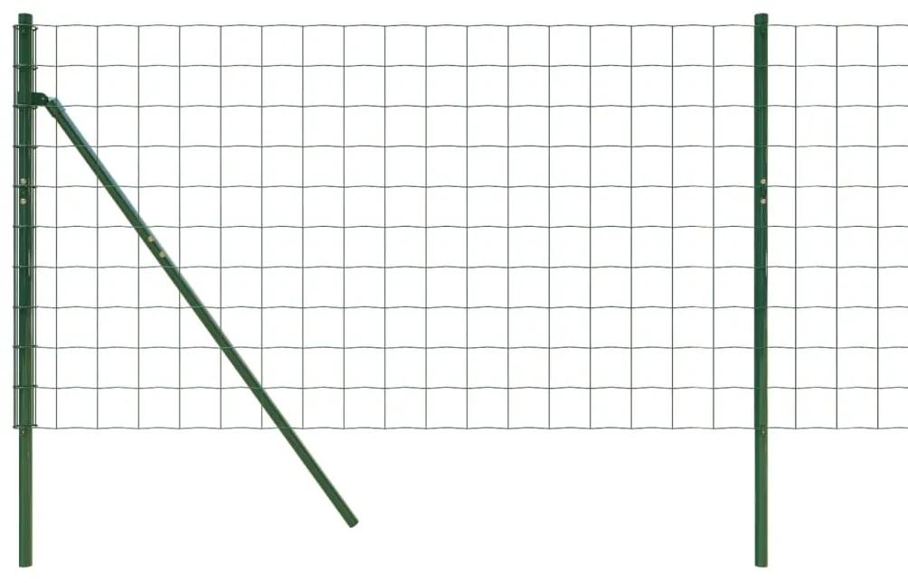 vidaXL Συρματόπλεγμα Περίφραξης Πράσινο 0,8x25 μ. Γαλβανισμένο Ατσάλι