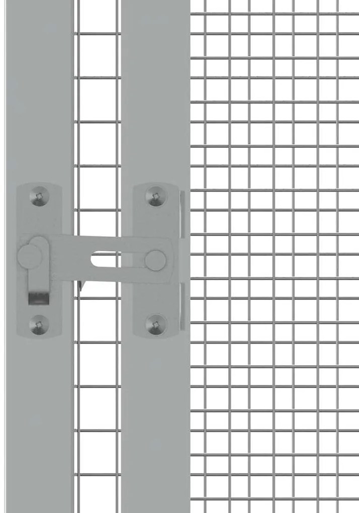 vidaXL Κλουβί Πουλιών Γκρι 302,5x324,5x211,5 εκ Γαλβανισμένο Χάλυβα