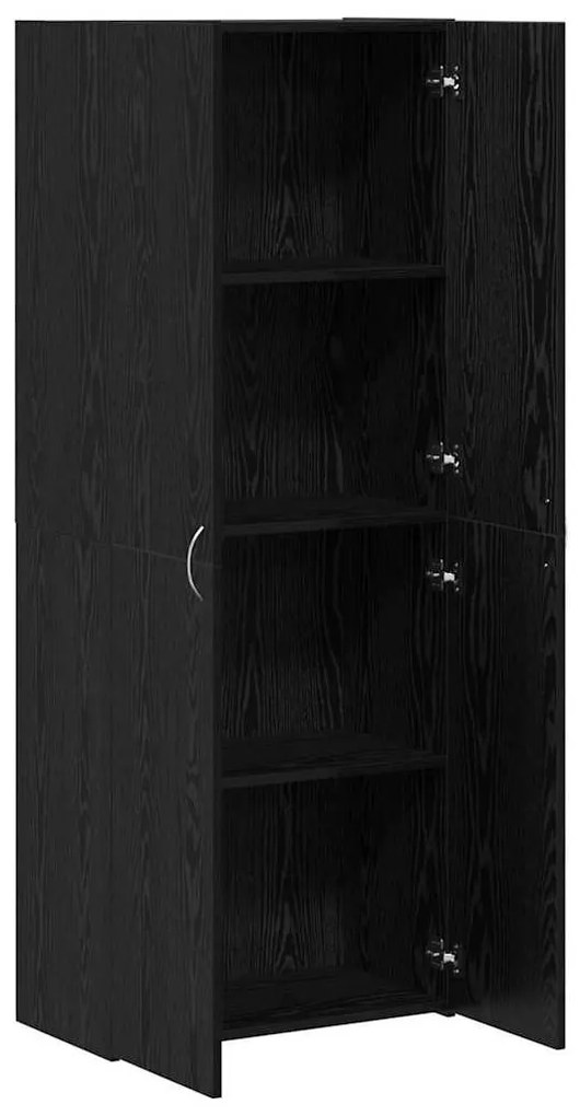vidaXL Γραφείο Ντουλάπι με ράφι 2 pcs Μαύρη δρυς 60 x 32 x 153