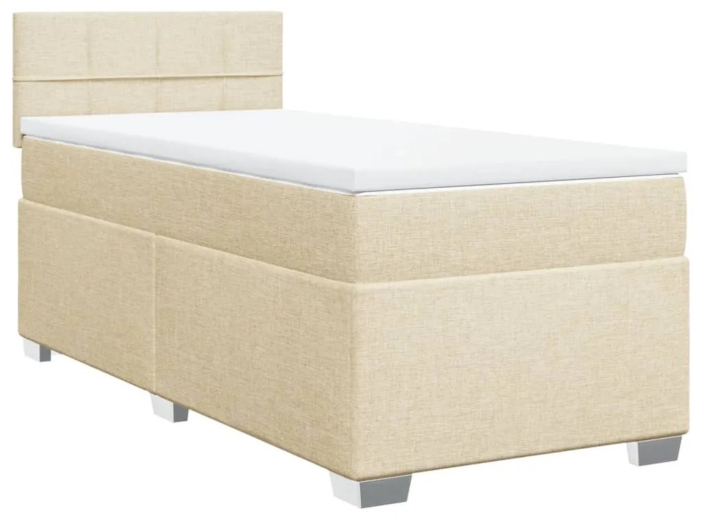 ΚΡΕΒΑΤΙ BOXSPRING ΜΕ ΣΤΡΩΜΑ ΚΡΕΜ 80 X 200 ΕΚ. ΥΦΑΣΜΑΤΙΝΟ 3288020