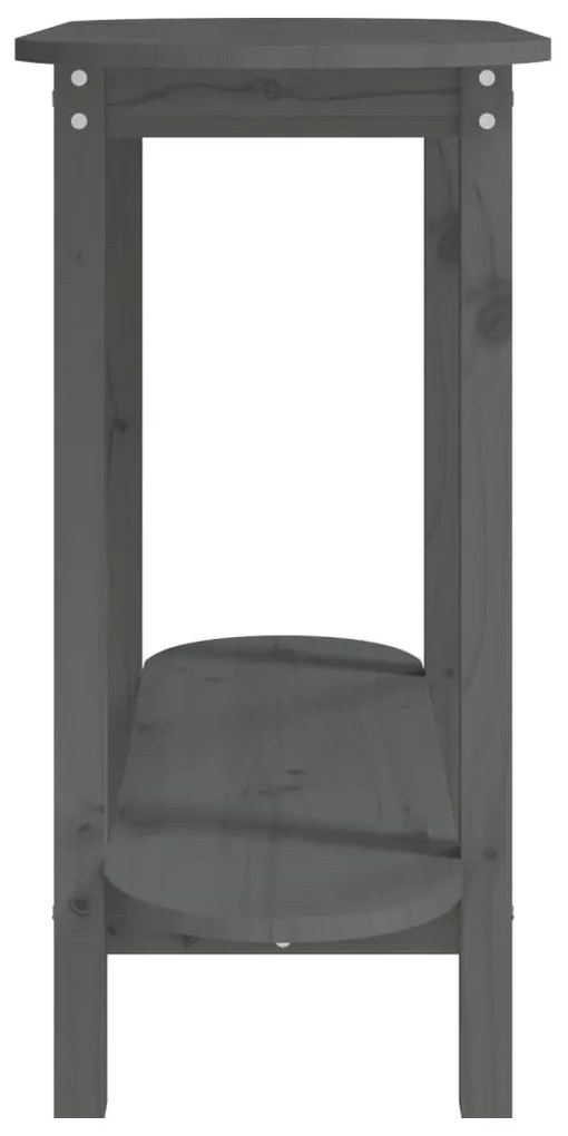 vidaXL Τραπέζι Κονσόλα Γκρί 110 x 40 x 80 εκ. από Μασίφ Ξύλο Πεύκου