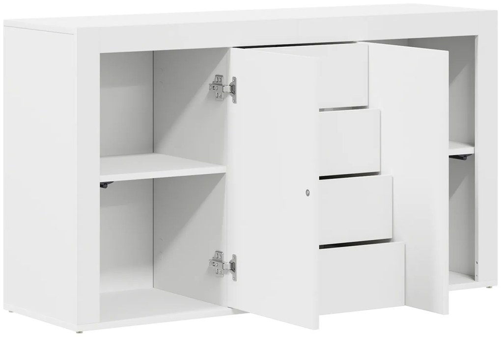 vidaXL Λευκό Πλαϊνό Γραφείο Λευκό Ξύλο 120 x 36 x 69 εκ. Αποθήκευση