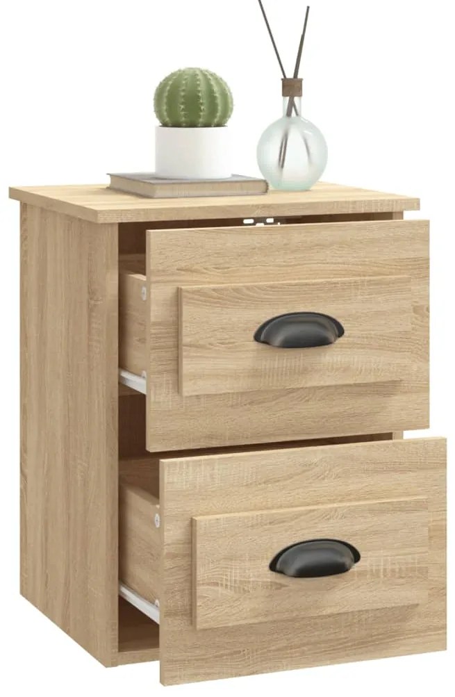 vidaXL Κομοδίνο Επιτοίχιο Sonoma Δρυς 41,5x36x53 εκ.