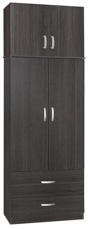 Ντουλάπα δίφυλλη και πατάρι Zelia wenge 79x42x240εκ. 79x42x240 εκ.