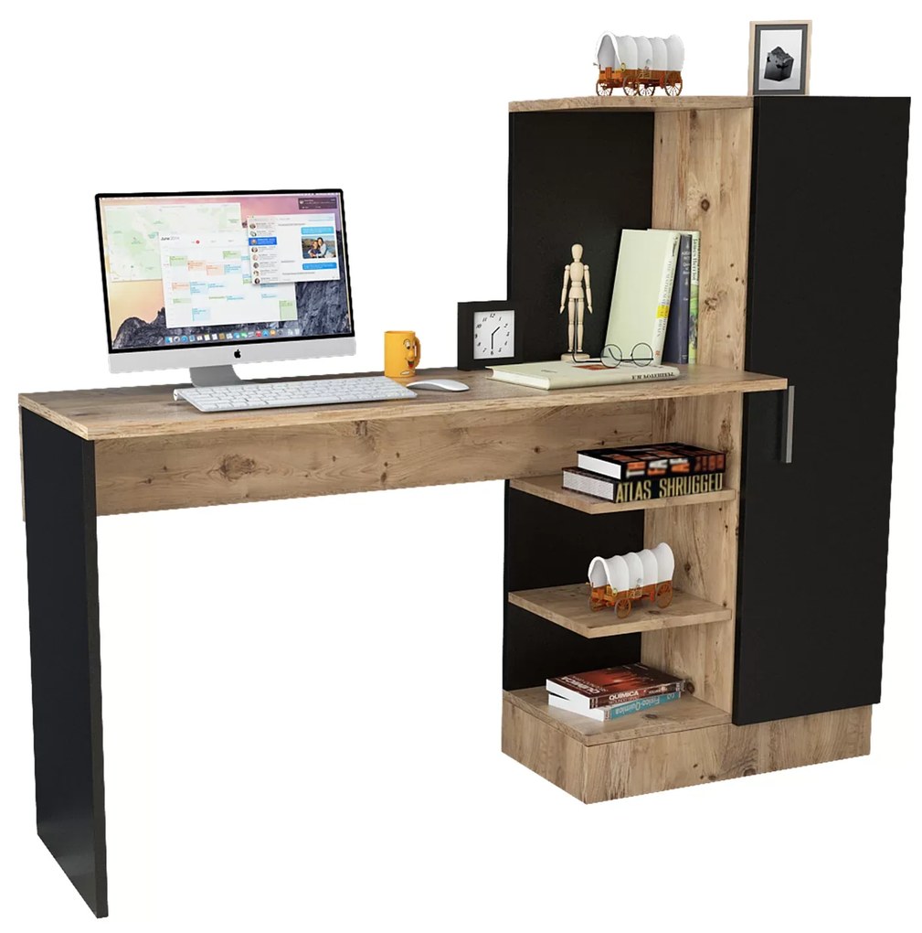 Γραφείο &quot;VIANA&quot; σε χρώμα atlantic pine/ανθρακί 152x40x120