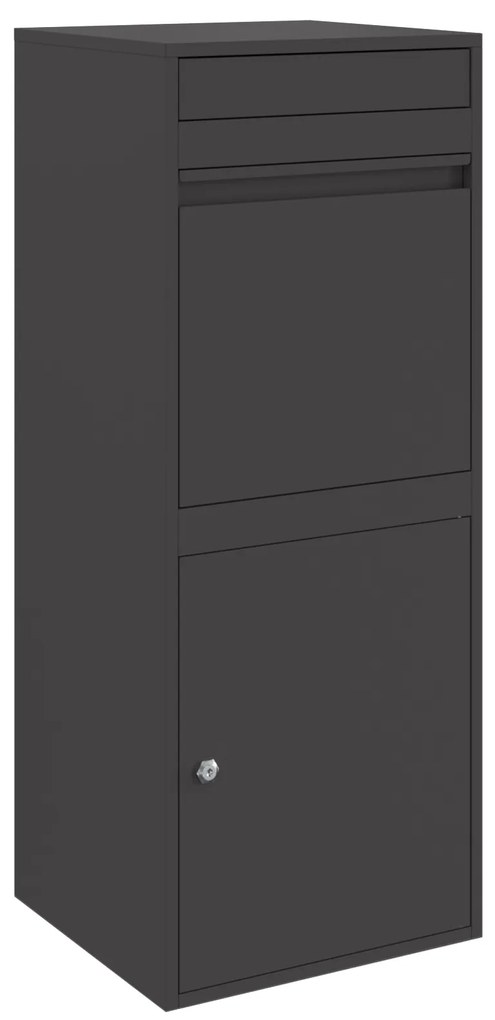 vidaXL Θυρίδα Πακέτων Μαύρο 41 x 38 x 103 εκ Ατσάλι