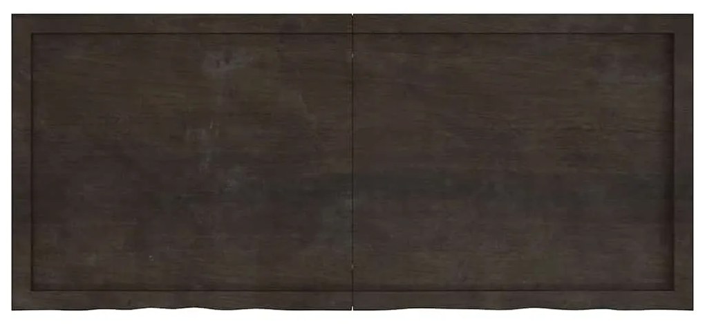 vidaXL Ράφι Τοίχου Σκούρο Καφέ 140x60x(2-6) εκ. Επεξ. Μασίφ Ξύλο Δρυός