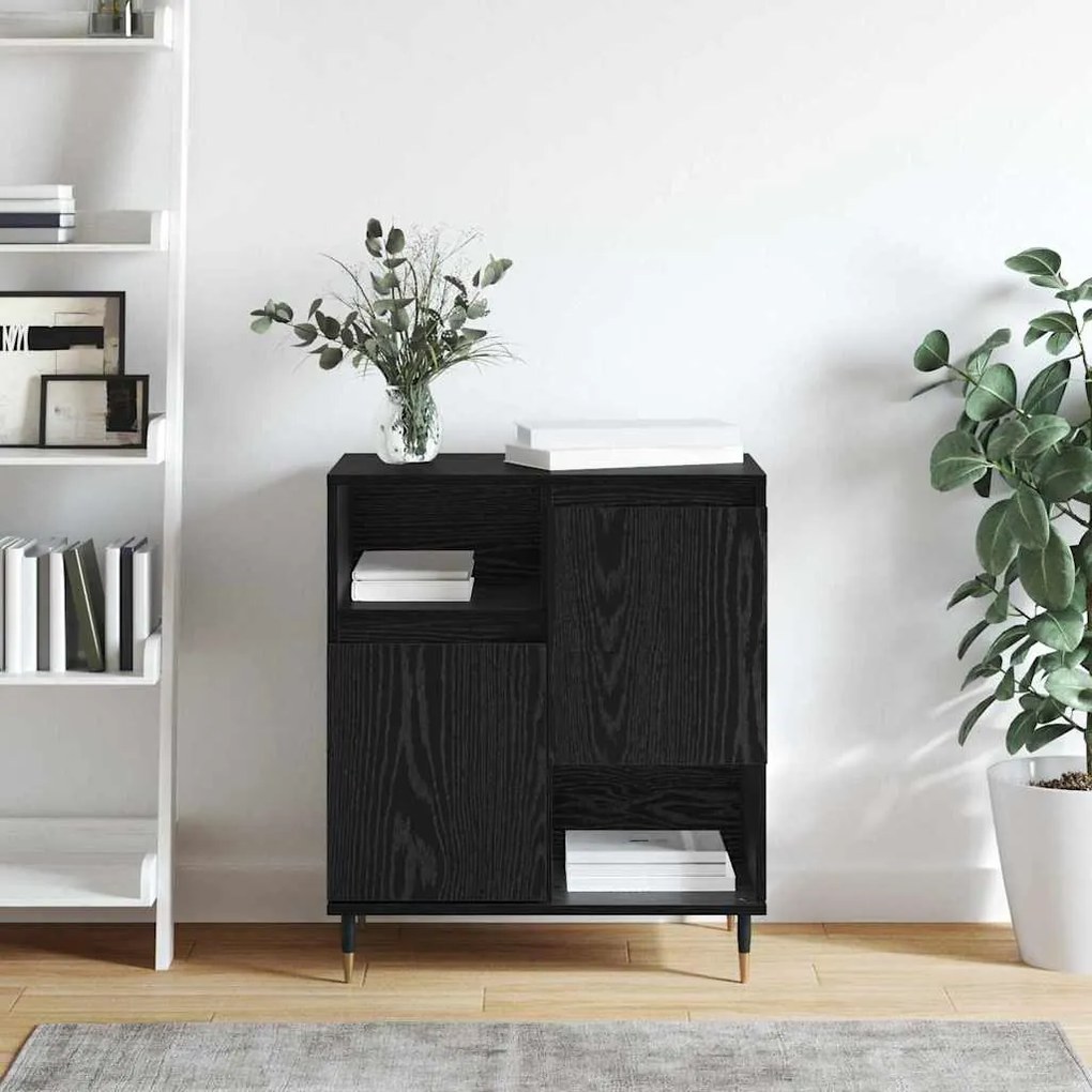 vidaXL Πλαϊνό γραφείο Μαύρη δρυς 60 x 35 x 70 cm Επεξεργασμένο ξύλο
