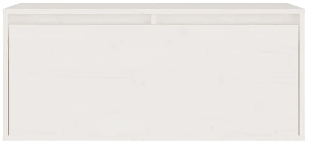 vidaXL Έπιπλα Τηλεόρασης 2 τεμ. Λευκά από Μασίφ Ξύλο Πεύκου