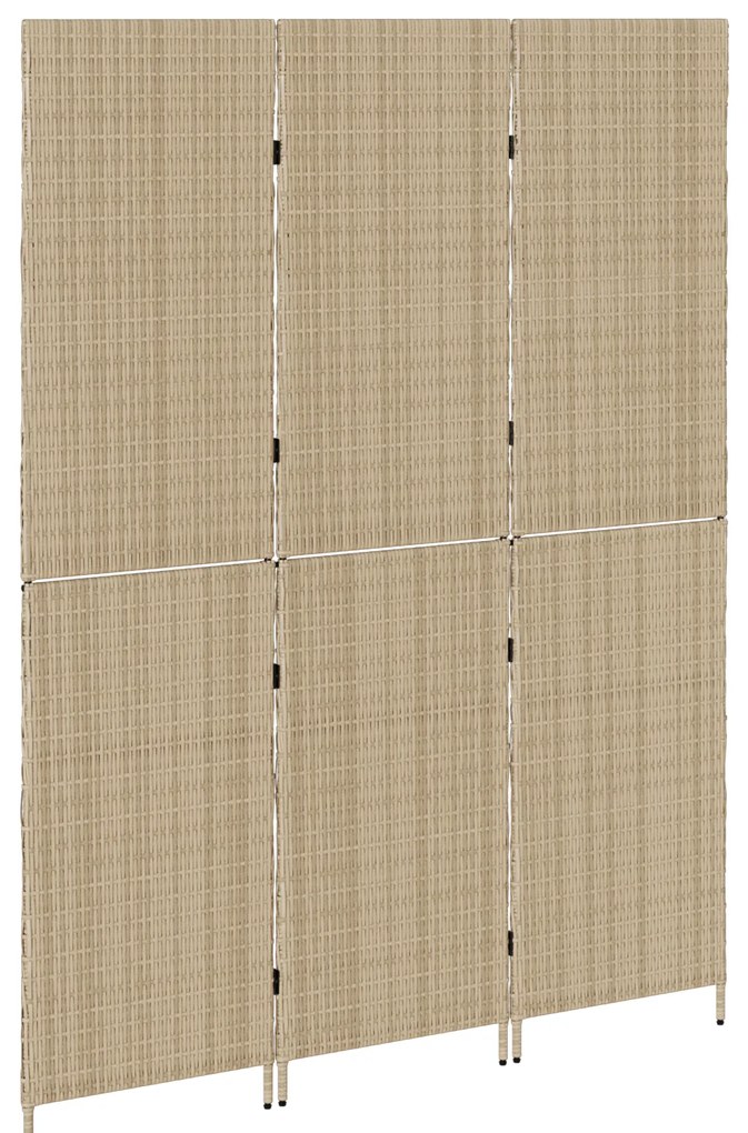 vidaXL Διαχωριστικό Δωματίου Μπεζ 147 x 180 cm συνθετικό ρατάν