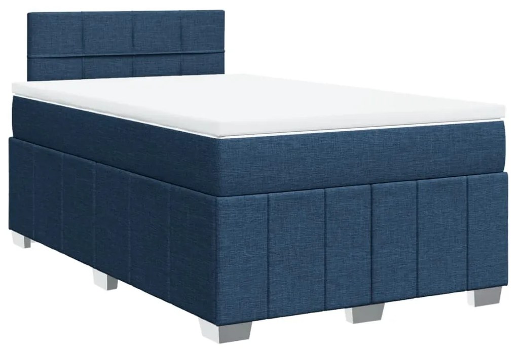 ΚΡΕΒΑΤΙ BOXSPRING ΜΕ ΣΤΡΩΜΑ ΜΠΛΕ 120X200 ΕΚ. ΥΦΑΣΜΑΤΙΝΟ 3289341