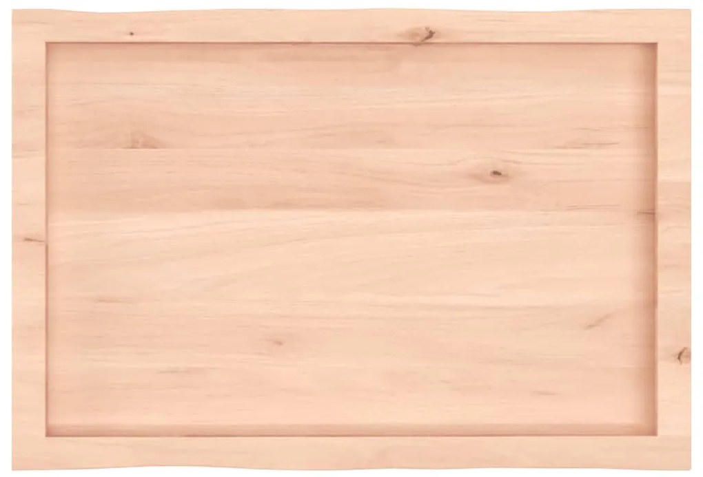 vidaXL Επιφάνεια Τραπεζιού 80x50x(2-4) εκ. Ακατέργαστο Μασίφ Ξύλο