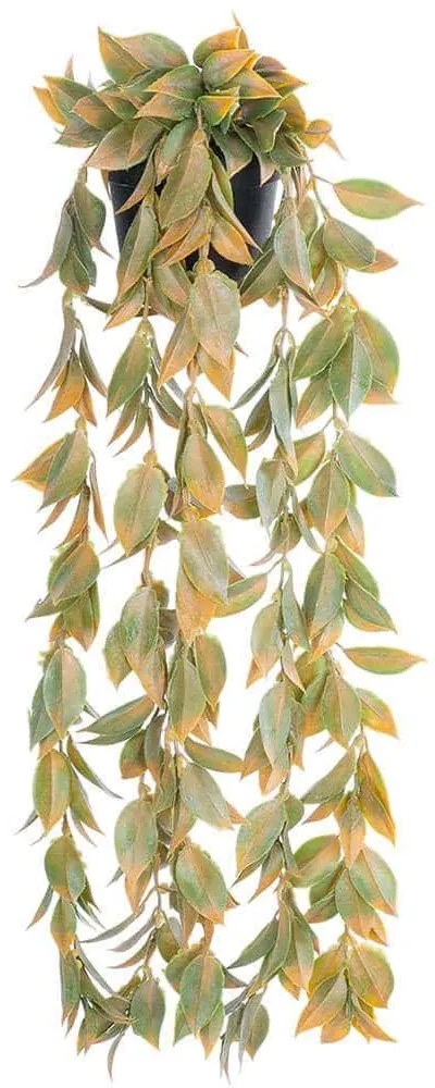 Τεχνητό Κρεμαστό Φυτό Pomelo Leaf 20871 Φ17x50cm Green-Yellow GloboStar Πολυαιθυλένιο