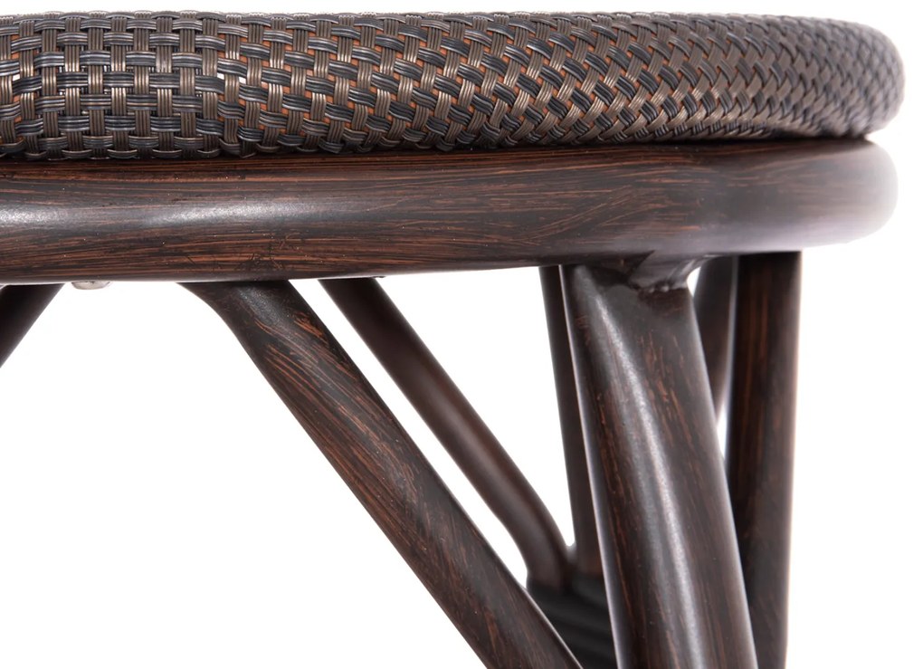 ΣΚΑΜΠΟ ΑΛΟΥΜΙΝΙΟΥ ΜΕΣ.ΥΨΟΥΣ CHINO HM6286.01 BAMBOO LOOK & TEXTILENE ΚΑΦΕ 43x43x65Υεκ (1 Τεμμάχια)