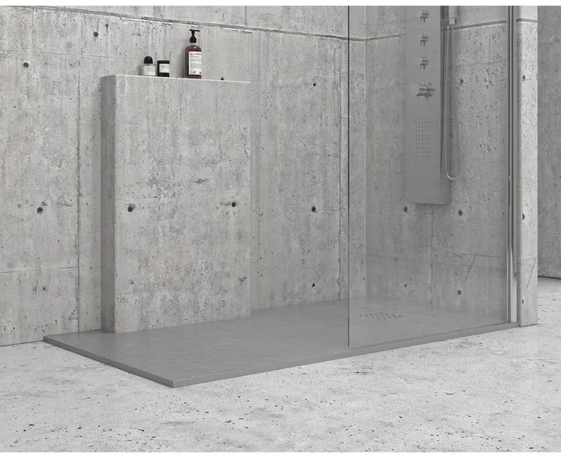 Ντουζιέρα ορθογώνια υψηλής αντοχής PIETRA Cemento KARAG 80x180x2,5cm