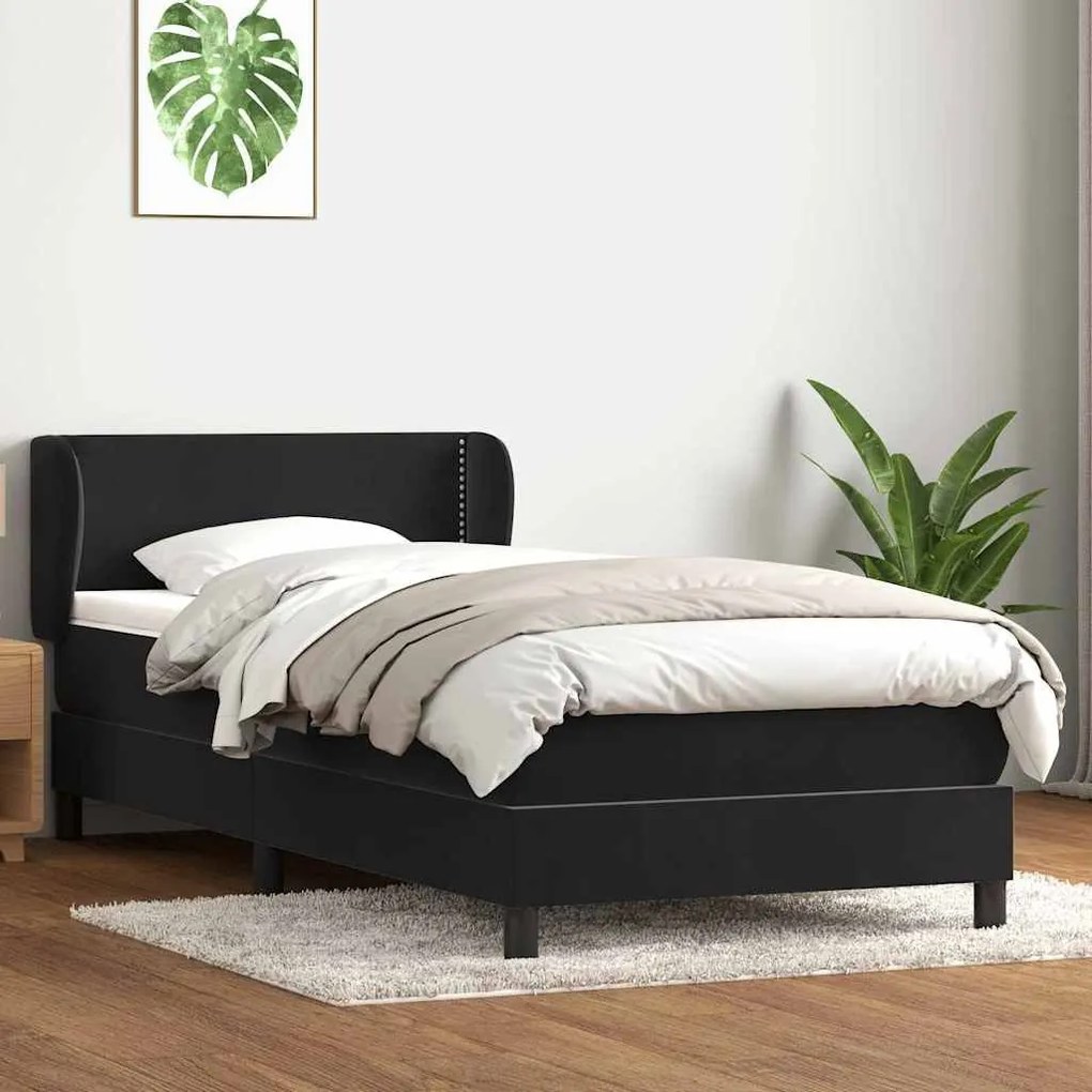 BOX SPRING ΚΡΕΒΑΤΙ ΜΕ ΣΤΡΩΜΑ ΜΑΥΡΟ 100X220 ΕΚ. ΒΕΛΟΥΔΙΝΟ 3317477