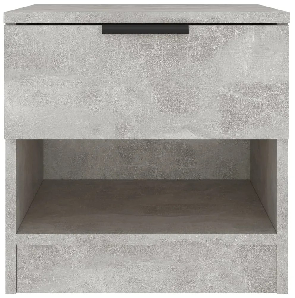 vidaXL Κομοδίνα 2 τεμ. Γκρι Σκυροδέματος από Επεξεργασμένο Ξύλο