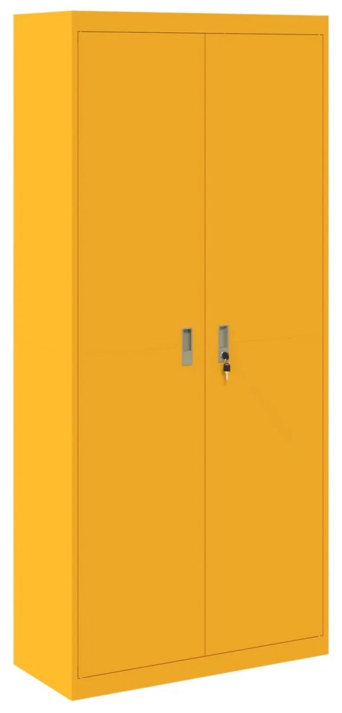 vidaXL Ντουλάπι αποθήκευσης 2 pcs Χαμομηλί κίτρινο 90 x 40 x 200 εκ