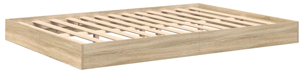 vidaXL Κρεβάτι με Ράφια Σοφάνα Οξιά 140x200 εκ Επεξεργασμένου Ξύλου