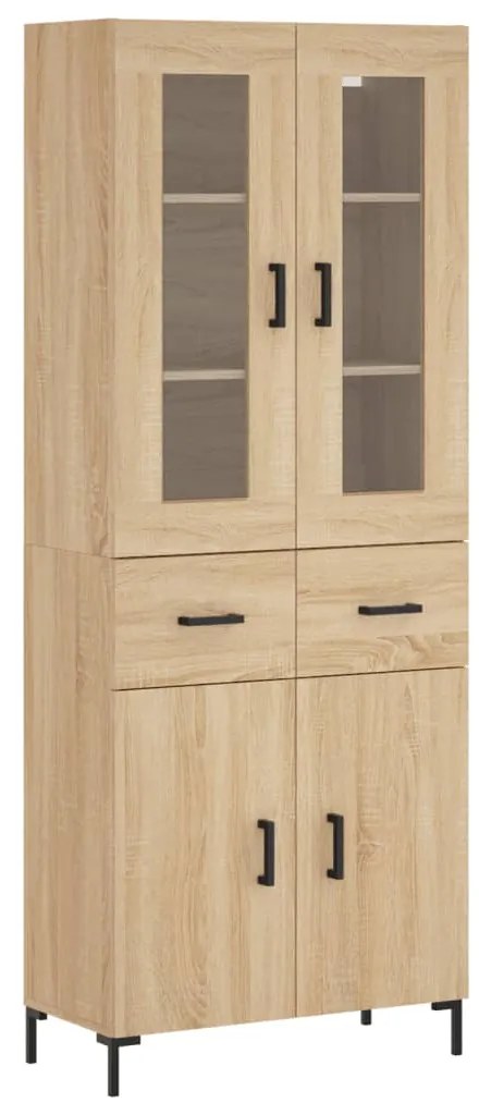 vidaXL Ντουλάπι Sonoma δρυς 69,5 x 34 x 180 εκ. από Επεξεργασμένο Ξύλο