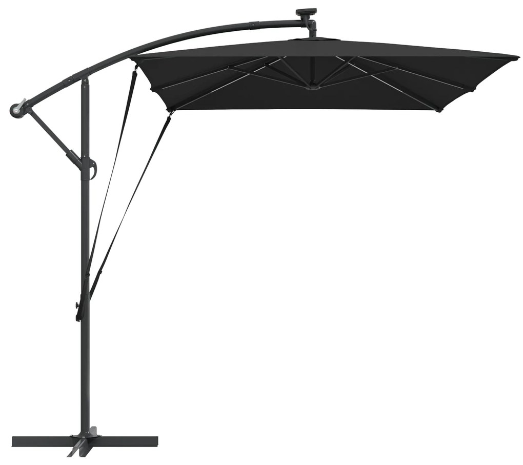 vidaXL Ομπρέλα Cantilever Banana Μαύρο 294 x 200 x 254 εκ.