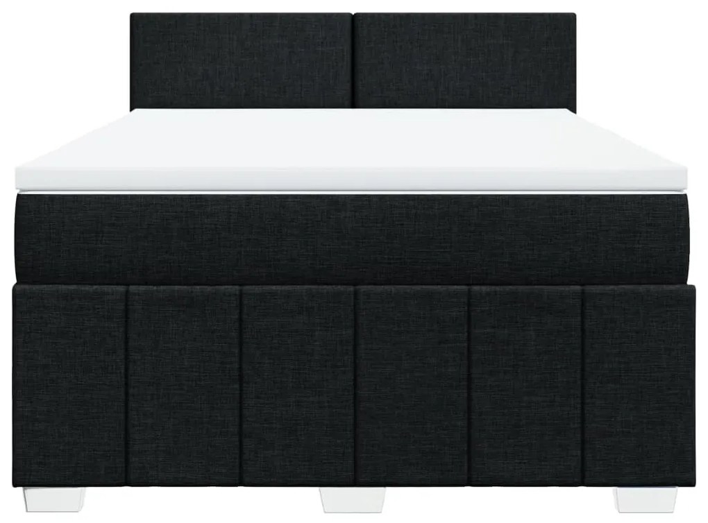 ΚΡΕΒΑΤΙ BOXSPRING ΜΕ ΣΤΡΩΜΑ ΜΑΥΡΟ 160X200 ΕΚ. ΥΦΑΣΜΑΤΙΝΟ 3289414