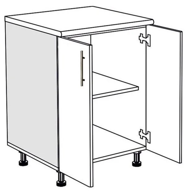 Επιδαπέδιο Ντουλάπι Κουζίνας 60 EMMA Σονόμα 60x56.5x82 εκ. 60x56.5x82 εκ.