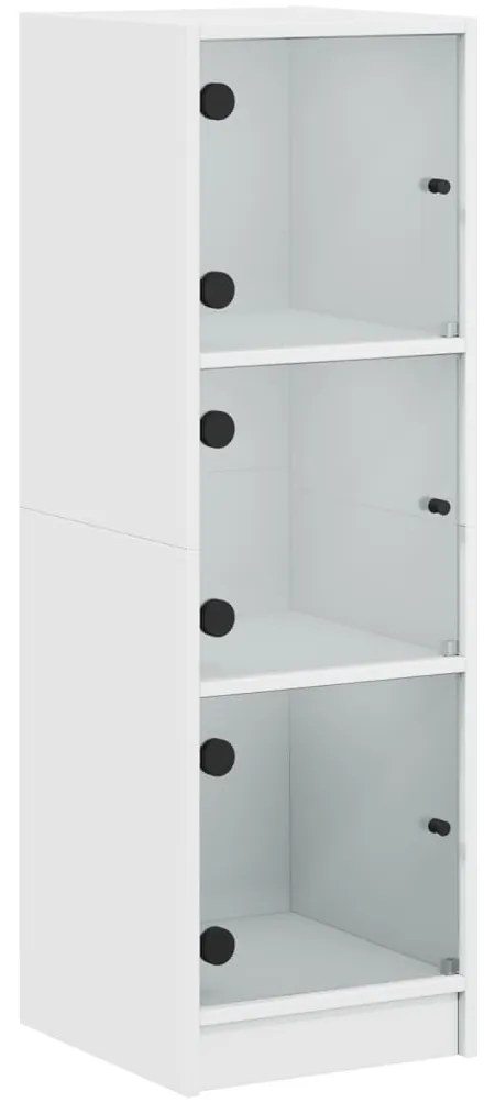 vidaXL Ντουλάπι Λευκό 35 x 37 x 109 εκ. με Γυάλινες Πόρτες