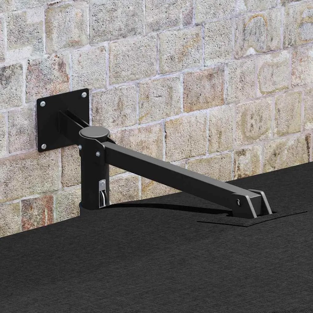 vidaXL Ομπρέλα Κήπου Μαύρο 248.5 x 247.5 x 160 εκ.