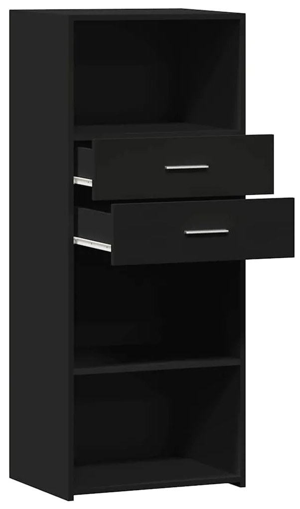 vidaXL Ντουλάπι Μαύρο 50x42,5x124 εκ. από Επεξεργασμένο Ξύλο