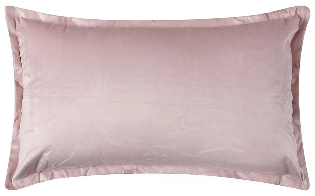 Βελουτέ Διακοσμητική Μαξιλαροθήκη (35x60) Silk Fashion A804 Πούδρα